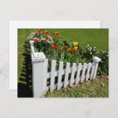 Tulpen van tuinen met witte Briefkaart met snijtan (Voorkant / Achterkant)