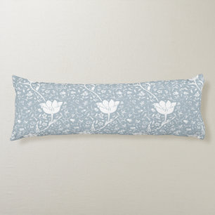 Tulpen van William Morris in wit patroon Lichaamskussen