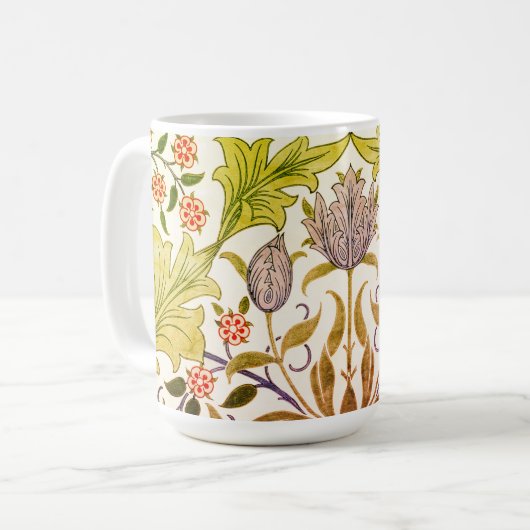 Tulpen van William Morris Koffiemok (Voorkant links)