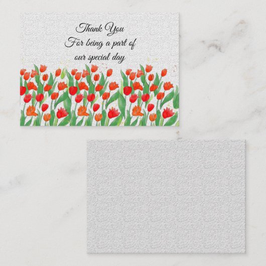 Tulpen vegen op lente dankzij kaarten notitiekaartje (Voorkant / Achterkant)