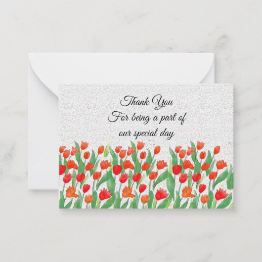 Tulpen vegen op lente dankzij kaarten notitiekaartje (Voorkant)