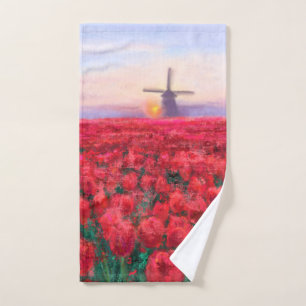 Tulpen Veld Badhanddoeken Bad Handdoek
