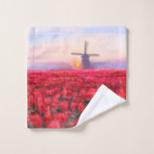 Tulpen Veld Badhanddoeken Bad Handdoek (Wasdoekje)