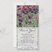 Tulpen Veld Sympathie Bedankt Fotokaart (Voorkant)