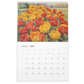 Tulpen veld waterverf schilderij 3 kalender (Jan 2026)