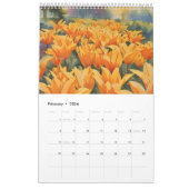 Tulpen veld waterverf schilderij 7 kalender (Feb 2026)