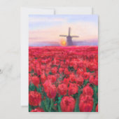 Tulpen Veldlente in Nederland Verjaardag Kaart (Achterkant)
