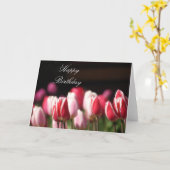 Tulpen Verjaardags- of wenskaart. Aanpassen Kaart (Gele Bloem)