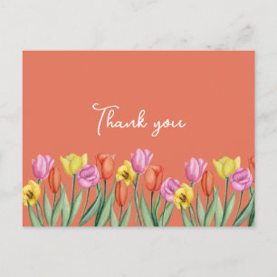 Tulpen Verjaardagsfeestje in bloemenstijl Briefkaart