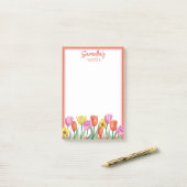 Tulpen Verjaardagsfeestje in bloemenstijl Post-it® Notes (Op bureau)
