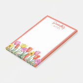 Tulpen Verjaardagsfeestje in bloemenstijl Post-it® Notes (Schuin)