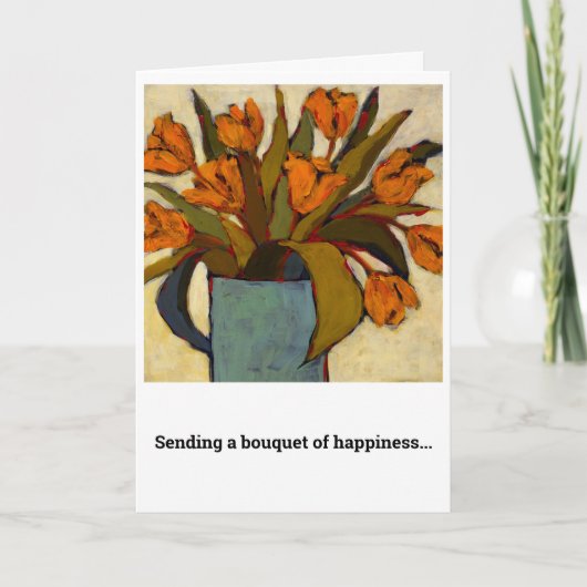 Tulpen Verjaardagskaart Kaart (Voorkant)