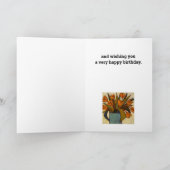Tulpen Verjaardagskaart Kaart (Binnen)