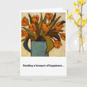 Tulpen Verjaardagskaart Kaart (Gele Bloem)