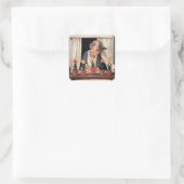 Tulpen verpotten door Jessie Willcox Smith Vierkante Sticker (Tas)