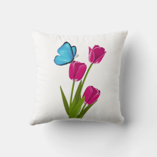 Tulpen & vlinder kussen
