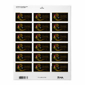 Tulpen Vlinder Letter C Monogram Adreslabels Etiket (Full Sheet)