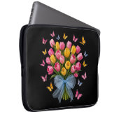 Tulpen & Vlinders Elegantie Laptophoes Laptop Sleeve (Voorkant Rechts)