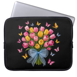 Tulpen & Vlinders Elegantie Laptophoes Laptop Sleeve
