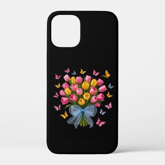 Tulpen & Vlinders iPhone / iPad hoesje (Achterkant)