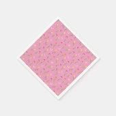 Tulpen & Vlinders Roze Patroon Bruidsdouche  Servet (Hoek)