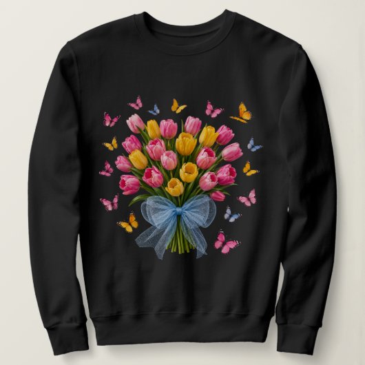 Tulpen & Vlinders Sweatshirt  (Design voorkant)