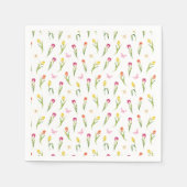 Tulpen & Vlinders Wit Patroon Bruidsmeisje  Servet (Voorkant)