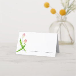 Tulpen voor bruiloft- of evenementkaarten plaatskaartje