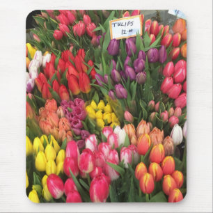 Tulpen voor de verkoop van de markt voor NYC-venti Muismat