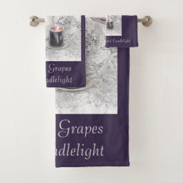 Tulpen voor handdoeken, druiven en kaarslicht bad handdoek