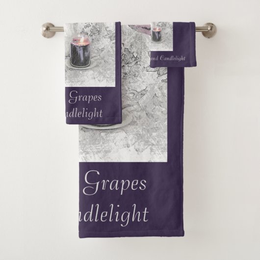 Tulpen voor handdoeken, druiven en kaarslicht bad handdoek (Insitu)