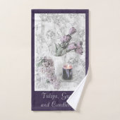 Tulpen voor handdoeken, druiven en kaarslicht bad handdoek (Handdoek)