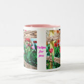 Tulpen voor jou tweekleurige koffiemok (Center)