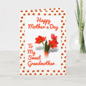 Tulpen voor Moederdag Voor Grootmoeder Kaart (Voorkant)