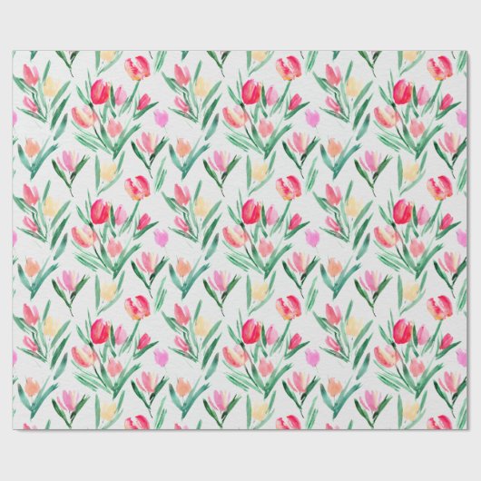 Tulpen voor overlooppapier cadeaupapier (Vlak)