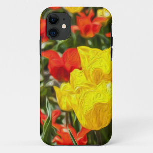 Tulpen voor rood en geel iPhone 11 hoesje