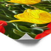 Tulpen voor rood en geel poster (Hoek)