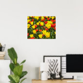 Tulpen voor rood en geel poster (Thuiskantoor)