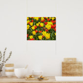 Tulpen voor rood en geel poster (Keuken)