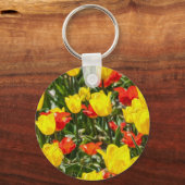 Tulpen voor rood en geel sleutelhanger (Voorkant)