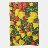 Tulpen voor rood en geel theedoek (Verticaal)