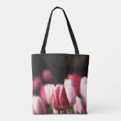 Tulpen voor rood en wit en roze tote bag (Achterkant)