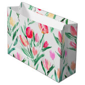 Tulpen voor Tulp Lovers Large Gift Bag Groot Cadeauzakje (Voorkant Gekanteld)