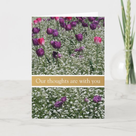 Tulpen Vreedzame Tuin Condoleances Sympathie Kaart (Voorkant)