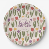 Tulpen Vrijgezellenfeest gepersonaliseerd Papieren Bordje (Voorkant)