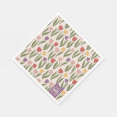 Tulpen Vrijgezellenfeest gepersonaliseerd Servet (Hoek)