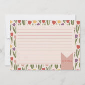 Tulpen Vrijgezellenfeest Recept Kaart (Achterkant)