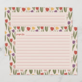 Tulpen Vrijgezellenfeest Recept Kaart (Voorkant / Achterkant)