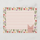 Tulpen Vrijgezellenfeest Recept Kaart (Achterkant)