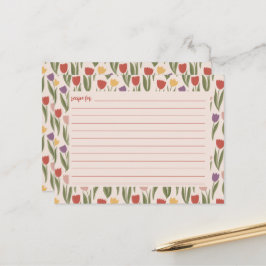 Tulpen Vrijgezellenfeest Recept Kaart